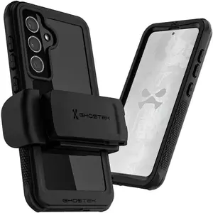 Tok Ghostek Nautical 4 Black Extreme Waterproof Case with Holster for Galaxy S24 kép