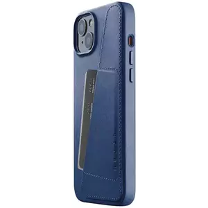 Tok Mujjo Full Leather Wallet Case with MagSafe for iPhone 15/14 Plus - Monaco Blue kép