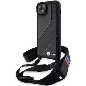 Tok BMW BMHCP15S23PSCCK iPhone 15 black hardcase M Edition Carbon Stripe & Strap (BMHCP15S23PSCCK) kép