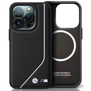 Tok BMW BMHMP15S23PUCPK iPhone 15 6.1" black hardcase Perforated Twisted Line MagSafe (BMHMP15S23PUCPK) kép