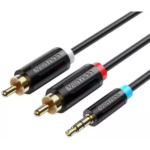 Kábel Vention Cable Audio Adapter Cable 3.5mm Male to 2x Male RCA BCLBJ 5m Black kép