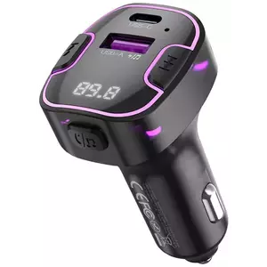 Töltő XO Car charger BCC12 Bluetooth MP3+5V3.1A (black) kép