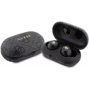 Fejhallgató Guess Bluetooth headphones GUTWSP4EGK TWS + ENC docking station black 4G Metal (GUTWSP4EGK) kép