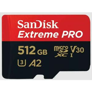 Extreme Pro microSDXC 512GB CL10/UHS-I/U3/V30/A2 (SDSQXCD-512G-GN6MA/214507) kép
