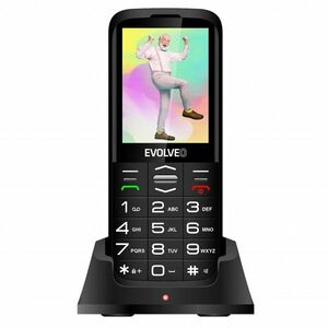 Evolveo EasyPhone XO, mobiltelefon időseknek töltőállvánnyal, fekete kép