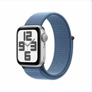 Apple Watch SE GPS 40mm ezüst Aluminium Case Winter Kék Sport Loop-pal kép