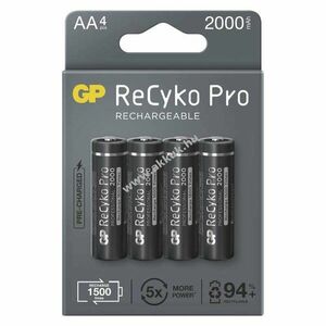 GP ReCyko Pro Professional HR6 (AA) ceruza akku 2000mAh 4db/csomag - Kiárusítás! kép