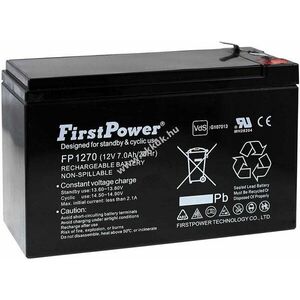 FirstPower ólom zselés akku FP1270 VdS 12V 7Ah kompatibilis Panasonic típus LC-R127R2PG1 kép