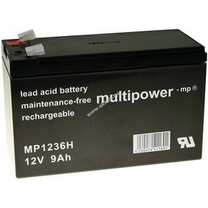 Multipower ólom akku MP1236H kompatibilis Panasonic UP-VW1245P1 (nagy kisütőáram) 12V 9ah kép