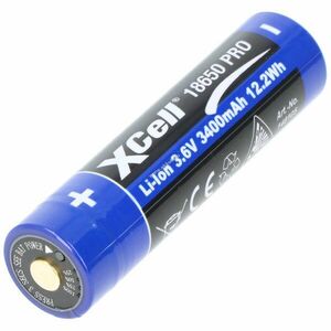 Xcell 18650 Li-Ion akku USB-C töltővel 3.6V 3400mAh, 18.2mm x 71.1mm kép