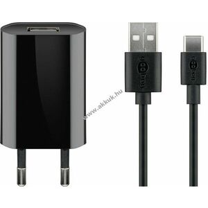 Goobay USB-C töltőkészlet 1A fekete - Kiárusítás! kép