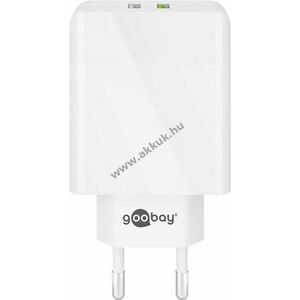 Goobay dupla USB gyorstöltő QC3.0, 28W, fehér kép