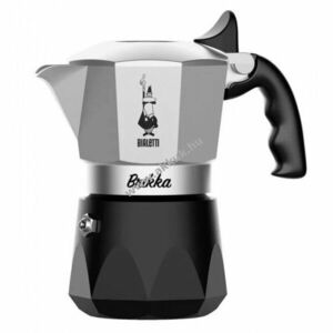 BIALETTI - Brikka - hagyományos kávéfőző - 2 adagos - ezüst/fekete - ÚJ SZELEPES kép