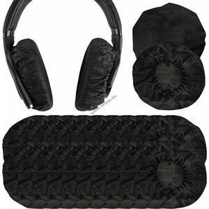 100 pár eldobható fejhallgató párna védő fekete eldobható kép