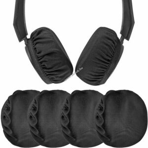 2 pár rugalmas szövetből készült fejhallgató fülvédő fekete, átmérő 4-8 cm kép