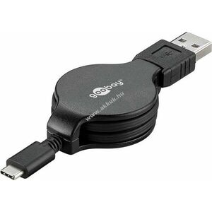 Goobay feltekerhető USB A 2.0 és USB C adat- és töltőkábel - Kiárusítás! kép