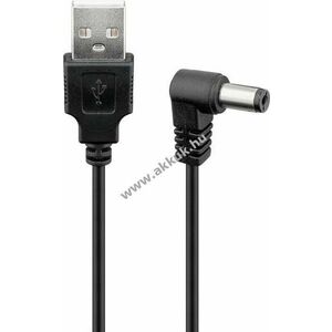 Goobay USB és DC (5, 5 x 2, 5mm) töltőkábel fekete (50cm) - Kiárusítás! kép