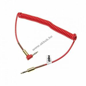 3.5mm jack kábel, 1.5m spirálkábel, piros kép
