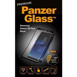 TEMPERED KIJELZŐVÉDŐ FÓLIA PanzerGlass Premium pre Samsung Galaxy S8 Plus, 0.40 mm - Black (7115) kép