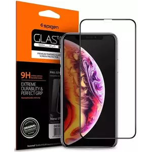 TEMPERED KIJELZŐVÉDŐ FÓLIA SPIGEN - iPhone 11 Pro MAx/XS Max Full Screen Protector GLAS.tR Slim, Black (065GL25232) kép