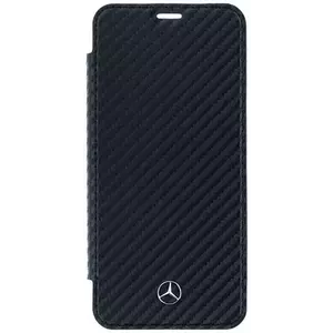 Tok Mercedes - Samsung Galaxy S9 G960 Booklet Case Dynamic Line Carbon - Black (MEFLBKS9CFBK) kép