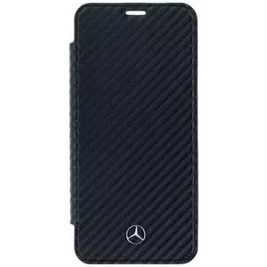 Tok Mercedes - Samsung Galaxy S9 Plus G965 Booklet Case Dynamic Line Carbon - Black (MEFLBKS9LCFBK) kép