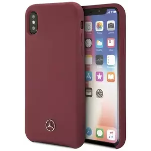 Tok Mercedes - Apple iPhone X Hard Case Silicone - Red (MEHCPXSILRE) kép