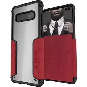 Tok Ghostek - Samsung Galaxy S10+ Wallet Case Exec 3 Series, Red (GHOCAS2075) kép