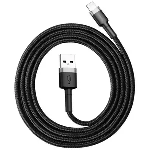 Kábel Baseus Cafule USB Lightning Cable 1, 5A 2m (Gray+Black) (6953156275010) kép