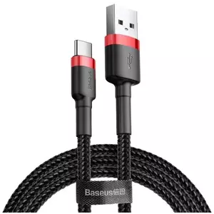 Kábel Baseus Cafule cable USB-C 3A 1m (Red+Black) (6953156278219) kép