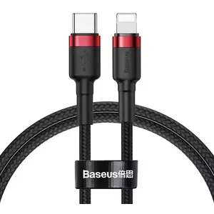 Kábel Baseus Cafule Cable Type-C to iP PD 18W 1m Red+Black (6953156297456) kép