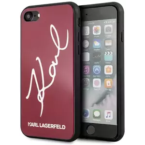 Tok Karl Lagerfeld iPhone 7/8 red hard case Signature Glitter (KLHCI8DLKSRE) kép