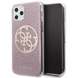 Tok Guess iPhone 11 Pro Max Pink Hard Case 4G Circle Glitter (GUHCN65PCUGLPI) kép