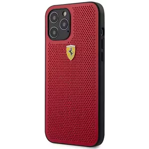 Tok Ferrari FESPEHCP12LRE iPhone 12 Pro Max 6, 7" red hardcase On Track Perforated (FESPEHCP12LRE) kép