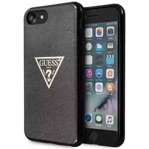 Tok Guess GUHCI8SGTLBK iPhone 7/8/SE 2020 black hard case Glitter Triangle (GUHCI8SGTLBK) kép