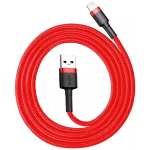 Kábel Baseus Cafule USB Lightning cable 2.4A 1m (black + red) (6953156274969) kép