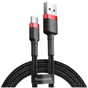 Kábel Baseus Cafule USB-C cable 2A 3m (Black+Red) kép