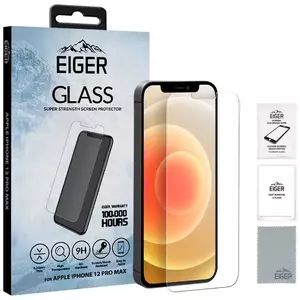 TEMPERED KIJELZŐVÉDŐ FÓLIA Eiger GLASS Tempered Glass Screen Protector for Apple iPhone 12 Pro Max in Clear (EGSP00626) kép