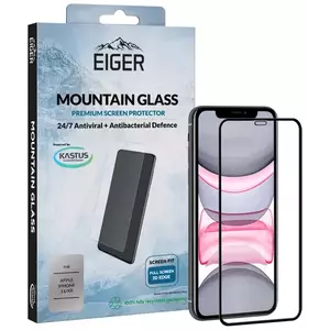 TEMPERED KIJELZŐVÉDŐ FÓLIA Eiger 3D GLASS Full Screen Tempered Glass Screen Protector for Apple iPhone 11/XR in Clear/Black kép