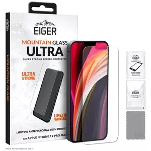TEMPERED KIJELZŐVÉDŐ FÓLIA Eiger Mountain Glass ULTRA Super Strong Screen Protector for Apple iPhone 12 Pro Max kép