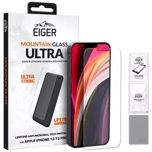 TEMPERED KIJELZŐVÉDŐ FÓLIA Eiger Mountain Glass ULTRA Super Strong Screen Protector for Apple iPhone 12 & 12 Pro kép