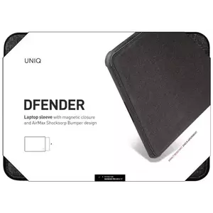 UNIQ Dfender laptop Sleeve 16" charcoal black (UNIQ-DFENDER(16)-BLACK) kép
