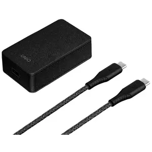 Töltő UNIQ Versa Slim USB-C PD 18W + cable USB-C - USB-C charcoal black (LITHOS Collective) (UNIQ-VERSASLBUN(EU)-BLK) kép