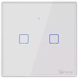 Smart Switch WiFi + RF 433 Sonoff T2 EU TX (2-channel) kép