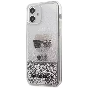 Tok Karl Lagerfeld KLHCP12SGLIKSL iPhone 12 mini 5, 4" silver hardcase Ikonik Liquid Glitter (KLHCP12SGLIKSL) kép