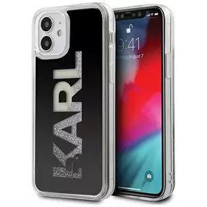 Tok Karl Lagerfeld KLHCP12SKLMLBK iPhone 12 mini 5, 4" black hardcase Karl Logo Glitter (KLHCP12SKLMLBK) kép