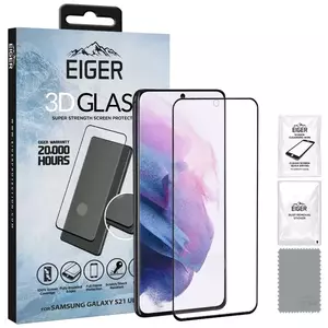 TEMPERED KIJELZŐVÉDŐ FÓLIA Eiger 3D GLASS Full Screen Tempered Glass Screen Protector for Samsung Galaxy S21 Ultra (EGSP00714) kép