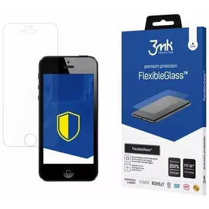 TEMPERED KIJELZŐVÉDŐ FÓLIA 3MK FlexibleGlass iPhone 5/5S/SE Hybrid Glass (5901571170770) kép