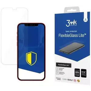TEMPERED KIJELZŐVÉDŐ FÓLIA 3MK FlexibleGlass Lite iPhone 12 Mini 5, 4" Lite Hybrid Glass Lite kép