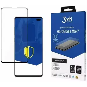 TEMPERED KIJELZŐVÉDŐ FÓLIA 3MK HardGlass Max New Samsung G975 S10 Plus black, FullScreen Glass Sensor-Dot kép